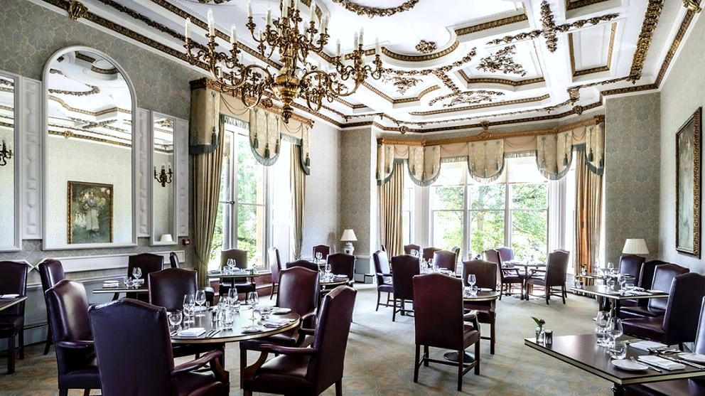 The hotel's comfortable dining room